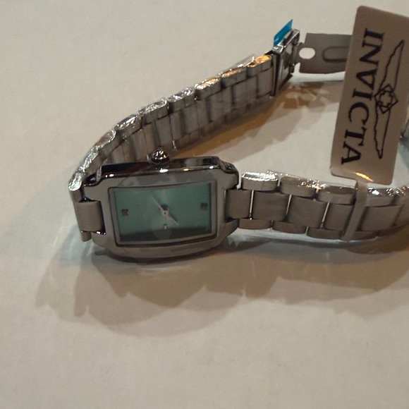 #31 Invicta Silver Wildflower Watch with Teal Face - Picture 4 of 6